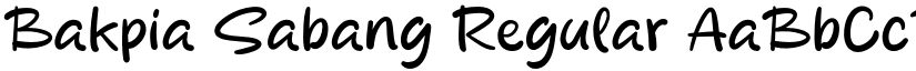 Bakpia Sabang Regular font