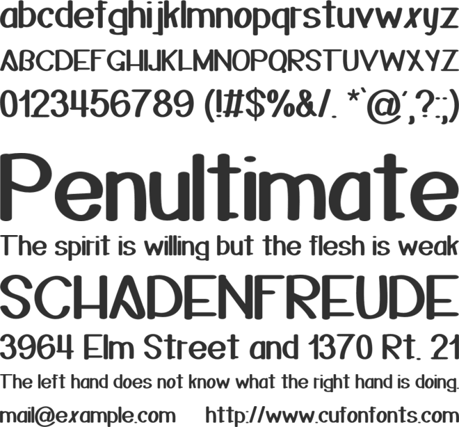 Funny Child font preview
