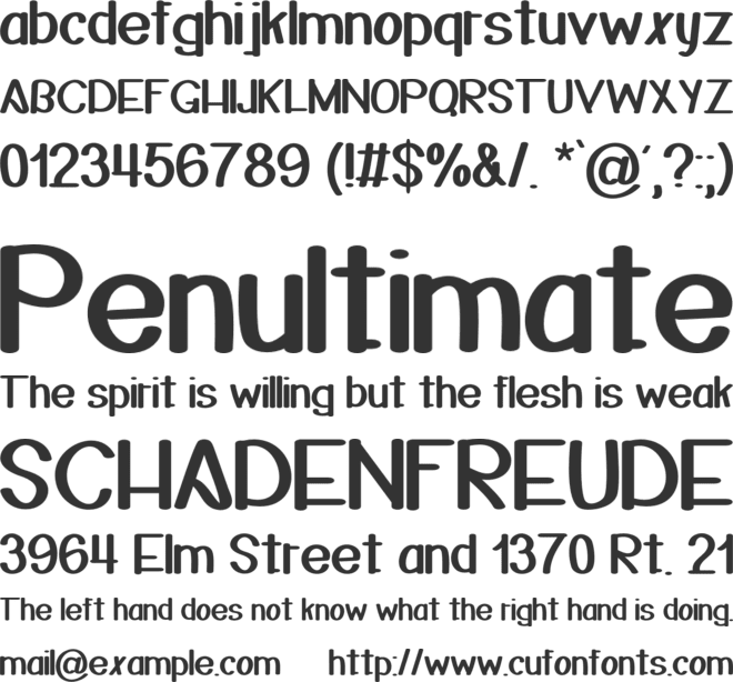 Funny Child font preview