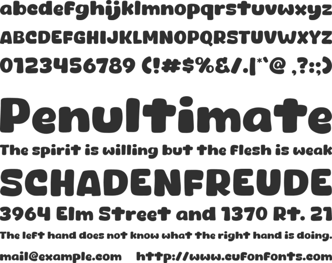 Dino Care font preview