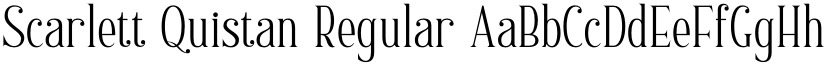 Scarlett Quistan Regular font