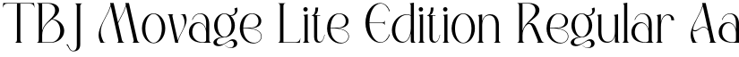 TBJ Movage Lite Edition Regular font