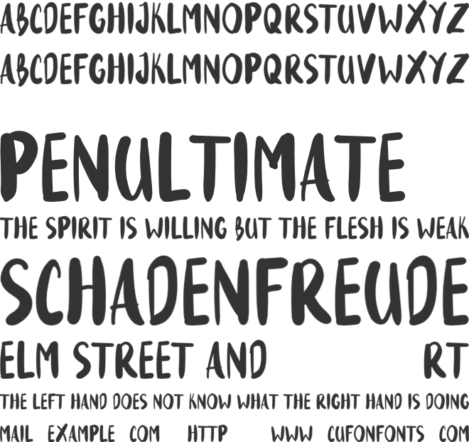 Boldroug font preview