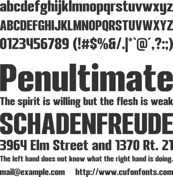 Gildent font preview