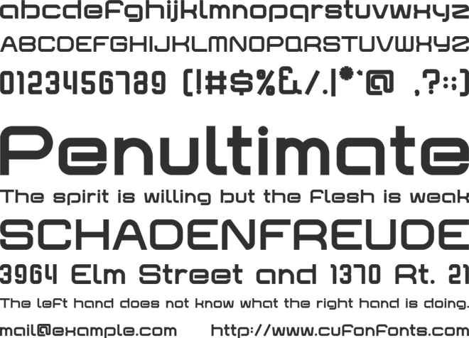 Space Nation font preview