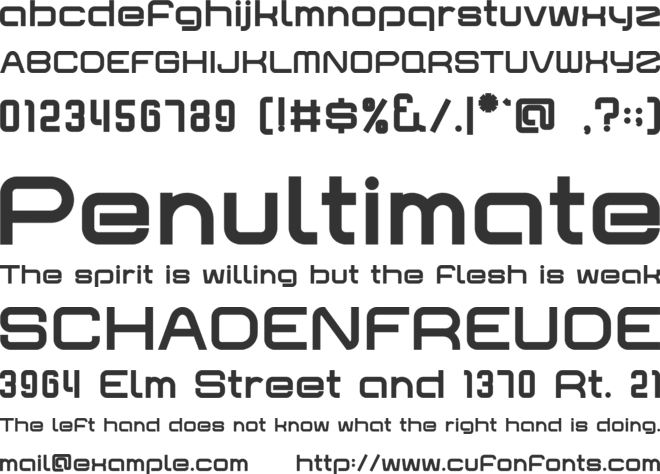 Space Nation font preview