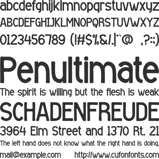 PROSCATE font preview