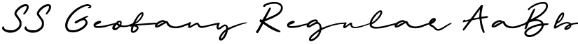 SS Geofany Regular font