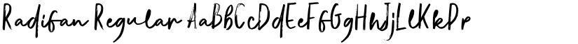 Radifan Regular font