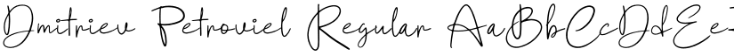 Dmitriev Petroviel Regular font
