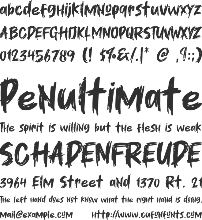 Hurt Time font preview