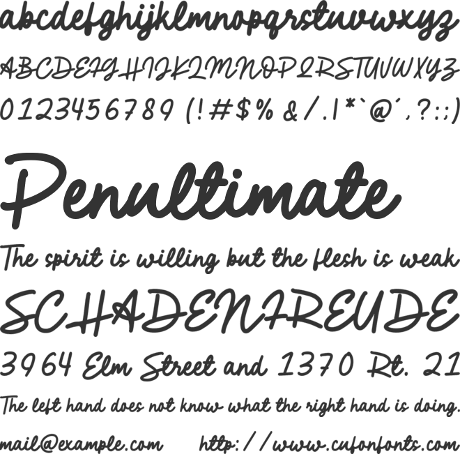 Relaxer font preview