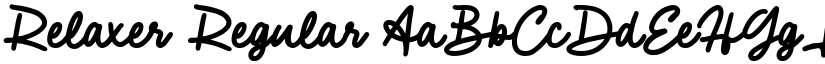 Relaxer Regular font