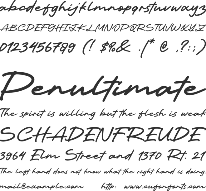 Kingshare font preview