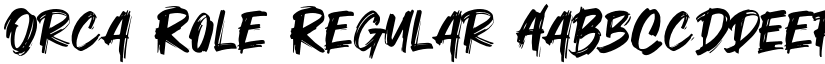 Orca Role Regular font