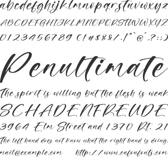 Rednigho font preview