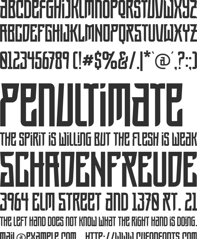 Tallings font preview