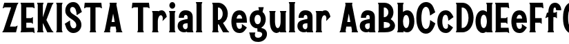 ZEKISTA Trial Regular font