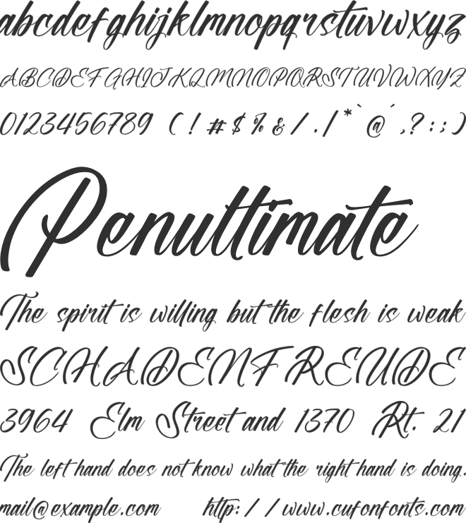 Majestric font preview