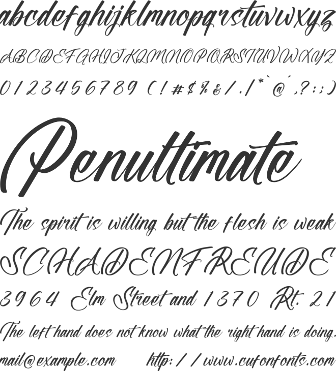 Majestric font preview