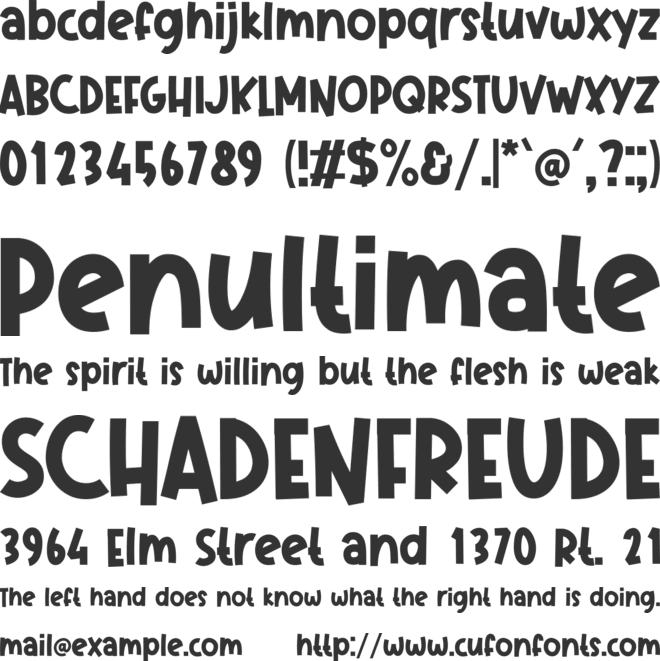 Tropic Garden font preview