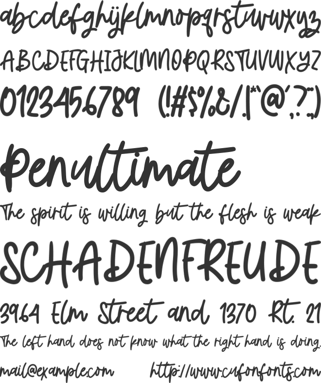 Winter Spark font preview
