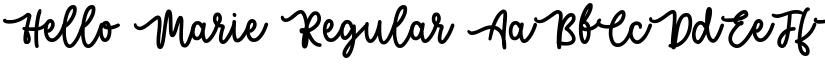 Hello Marie Regular font