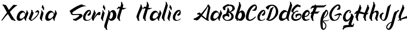 Xavia Script Italic font