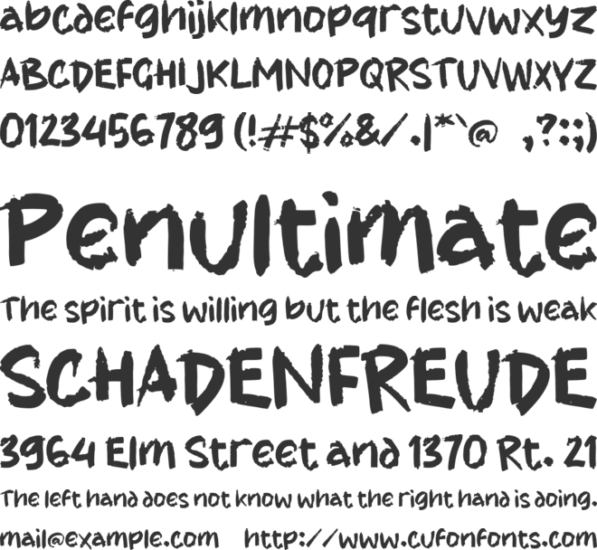 K Kurang Lebih font preview