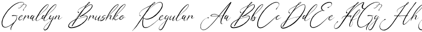 Geraldyn Brushko Regular font