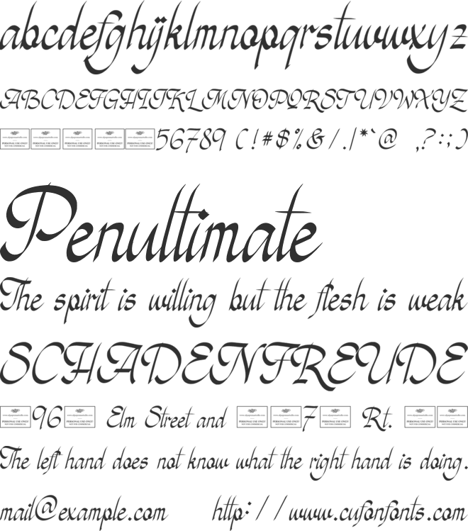 Melancholic Free font preview