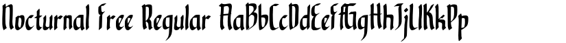 Nocturnal Free Regular font