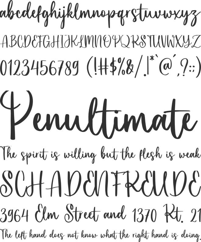 Marlisty font preview