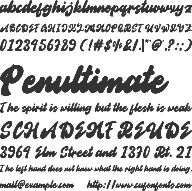 Nelesi Hangat font preview
