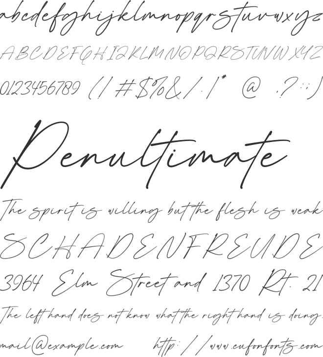 Sergia font preview