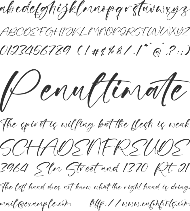 Genthome Special font preview