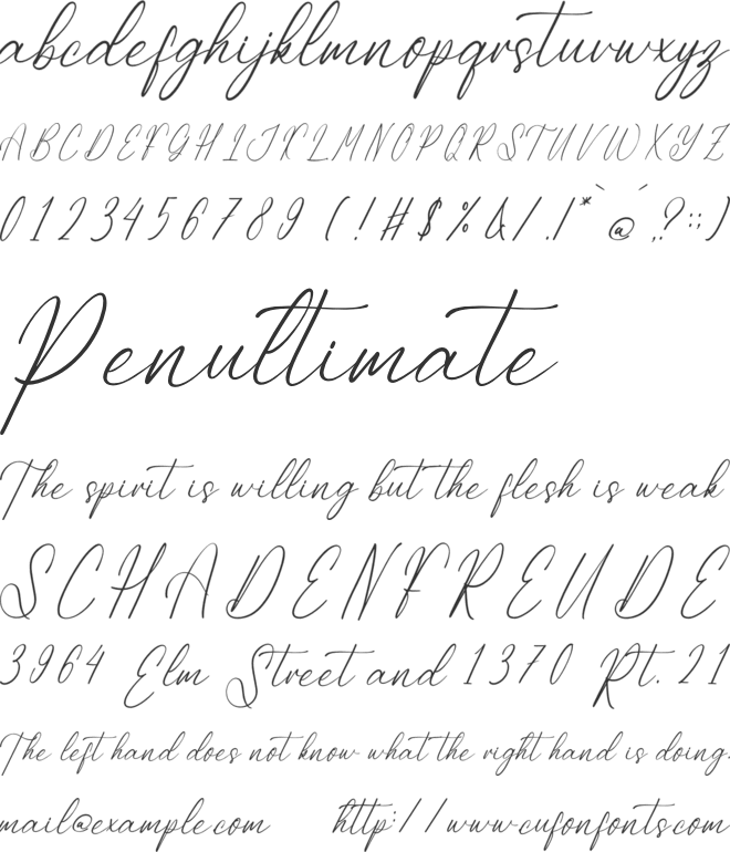 Santicka Herlinha font preview