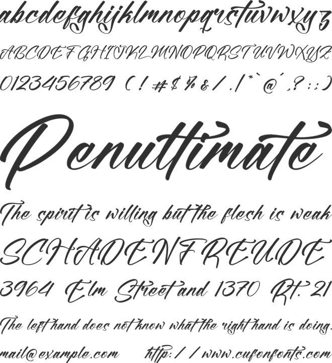 Erollitens Franklyn font preview