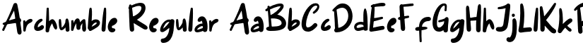 Archumble Regular font