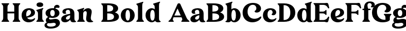 Heigan Bold font