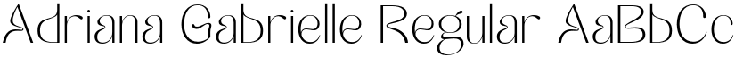 Adriana Gabrielle Regular font