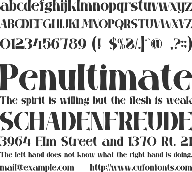 GIANHA Forisa font preview