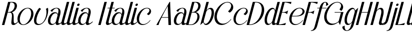 Rovallia Italic font