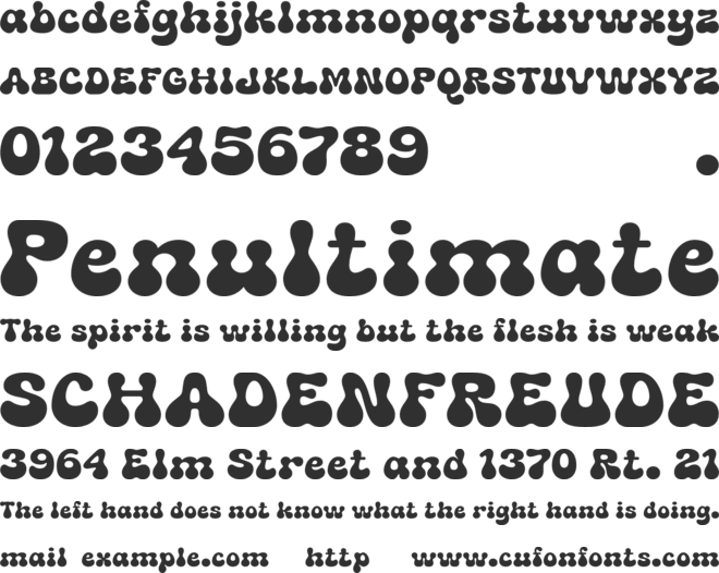 Retro Island font preview