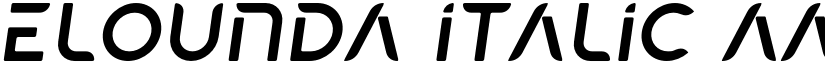 Elounda Italic font