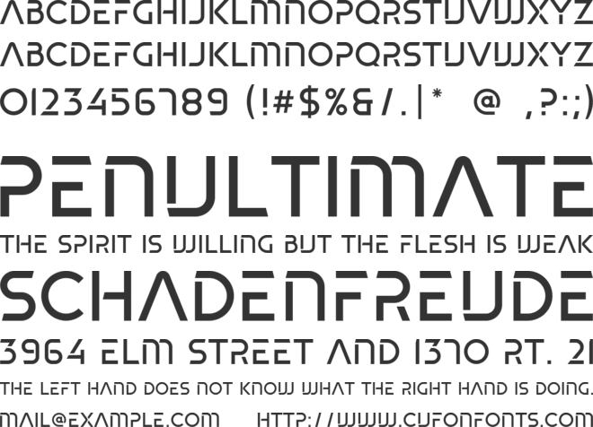 Skate blade font preview