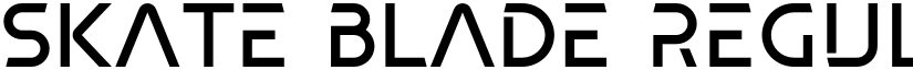 Skate blade Regular font