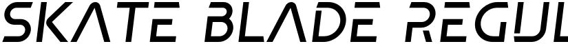 Skate blade Regular Italic font
