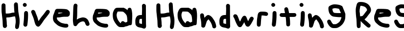 Hivehead Handwriting Regular font