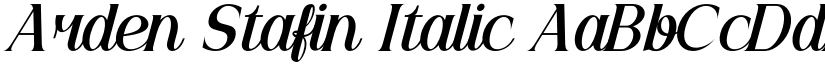 Arden Stafin Italic font